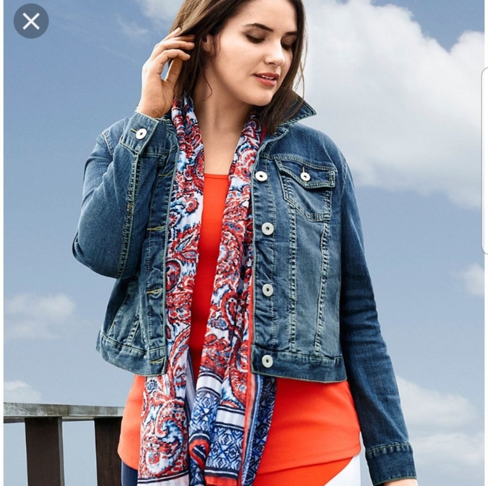 Lane Bryant short jean jacket